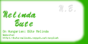 melinda bute business card